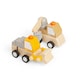 image 1 of Wind Up Trucks - Crane Truck and Digger | Yellow | Multicoloured