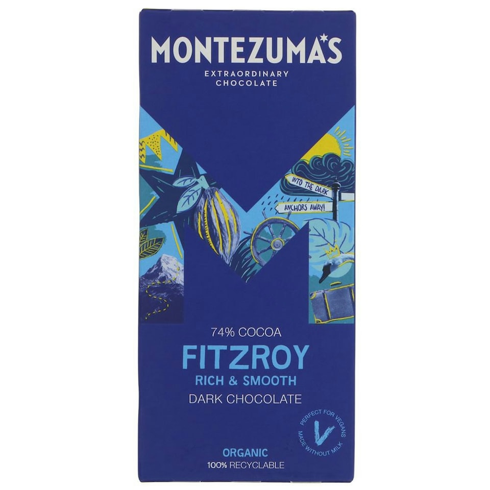 Organic FitzRoy 74% Dark Chocolate 90g (Montezuma's)