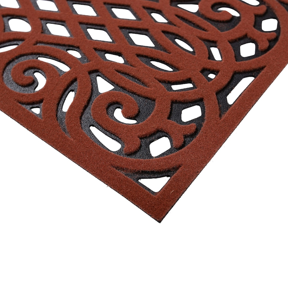 image 1 of Victorian Style Entrance Doormat - Terracotta