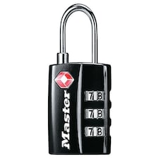 Master Lock Tsa 3 Digit Combination Black Finish 30Mm Padlock