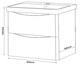 image 3 of Bathroom Wall Mounted 2-Drawer Vanity Unit with Basin 800mm Wide - Gloss White - (Arch) - Brassware Not Included | White | White | 1