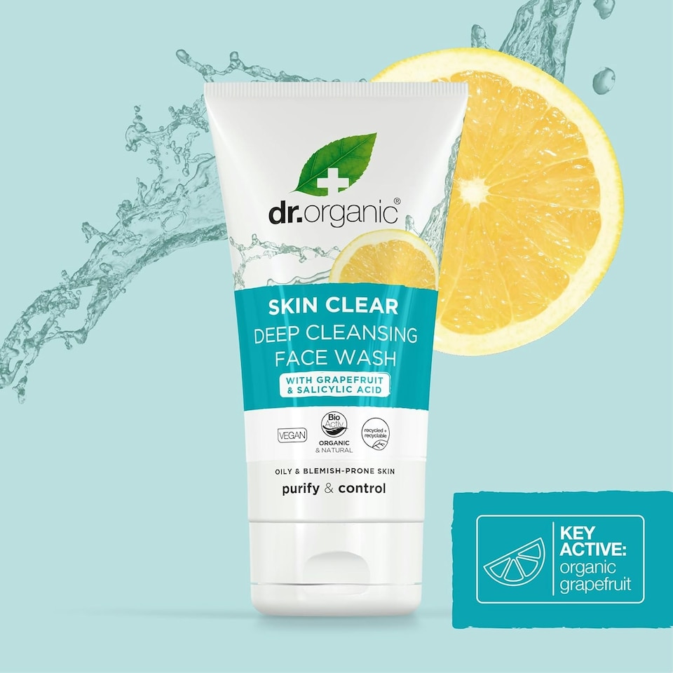 image 1 of Dr Organic Skin Clear Organic Tea Tree Deep Pore Cleansing Face Wash