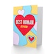 image 2 of Pop Art Love Best Human Ever Heart Greetings Card
