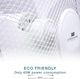 image 3 of Straame 16" Pedestal Fan, 140cm Height, 3 Speeds, Wide Base, White