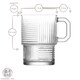 image 3 of LAV Helen Stacking Glass Coffee Cups - 270ml - Pack of 6