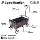 image 2 of Black Heavy Duty Foldable Garden Festival Trolley Cart Wagon Truck