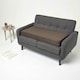 image 5 of Homescapes Brown Suede Orthopaedic Foam 2 Seater Booster Cushion | Brown | Chocolate | 100 x 50 x 10 cm