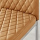 image 5 of Furniturebox 6x Milan Mustard Yellow Chrome Hatched Faux Leather Dining Chairs