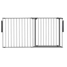 Safetots Premium Multi Panel Room Divider, up to 154cm Wide, Grey, 70cm Tall, Flexible Barrier with Door for Baby and Toddler | Grey