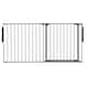 image 1 of Safetots Premium Multi Panel Room Divider, up to 154cm Wide, Grey, 70cm Tall, Flexible Barrier with Door for Baby and Toddler | Grey