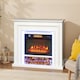 image 9 of HOMCOM Electric Fireplace with RGB LED Lights, Realistic Flame Effect & 3 Brightness Levels, 1800W Inset Electric Fire and Mantel Reach up to 30 m² Space with Remote & Timer for Living Room, White