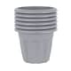 image 1 of Wham Vista 6 x 25cm Round Plastic Garden Planters | Grey | Upcycle Grey