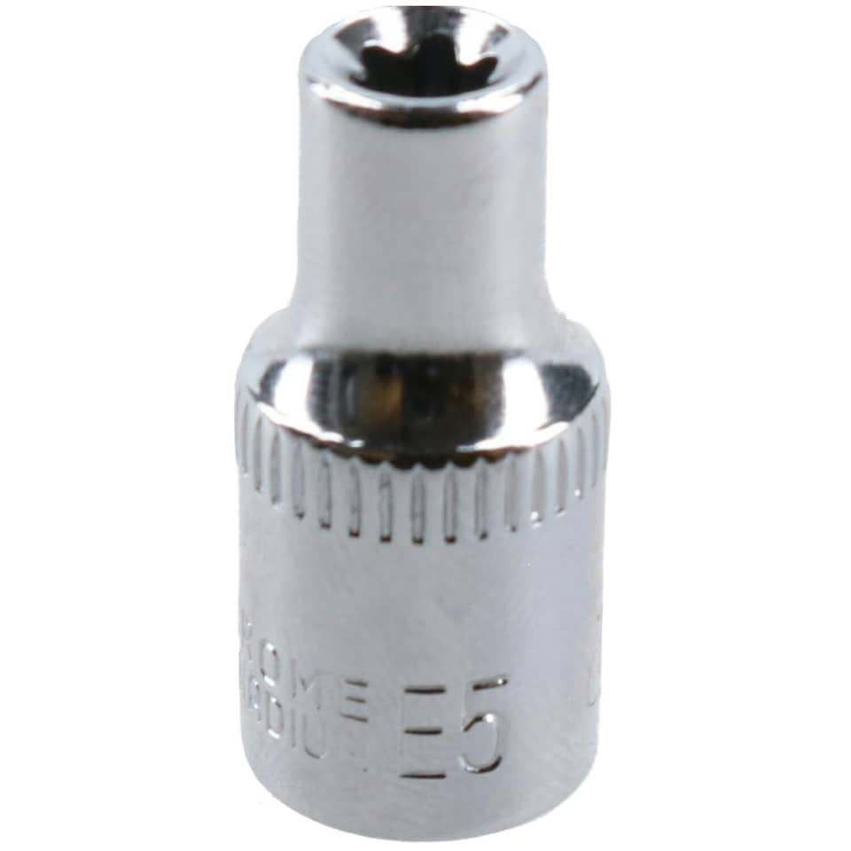 image 1 of E5 Female Torx Socket Star Bit 1/4" Drive Standard External Chrome Vanadium