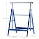 image 7 of HOMCOM Set Of 2 Steel Saw Horses Telescopic Builders Work Bench Folding Blue | Blue