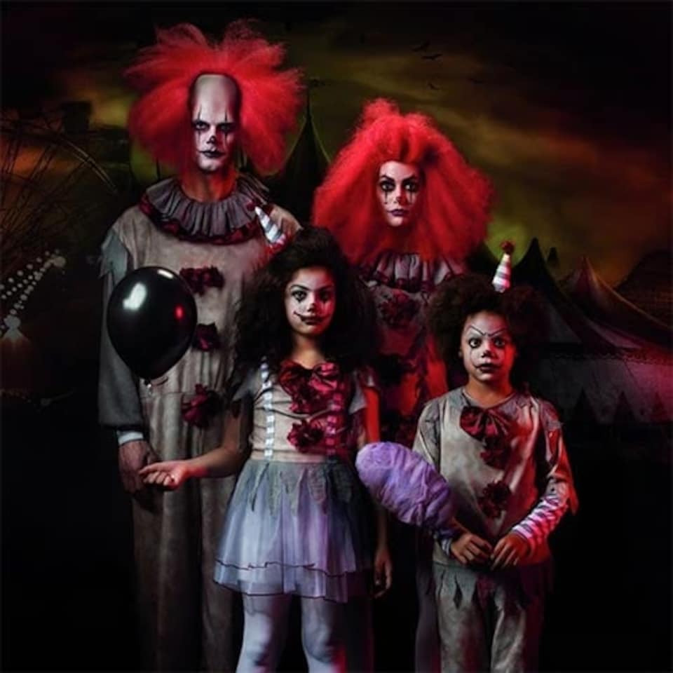 image 1 of Vintage Killer Clown Fancy Dress Costume Adult Mens Medium