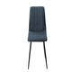 image 2 of Aspen Round Dining Table with 4 Straight Stitch Cord Dining Chairs - Blue/Black/White - Flat Packed Blue