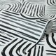 image 4 of Raffia Curves Wallpaper in Charcoal on White | White | Charcoal on White