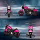 image 8 of HOMCOM 6V Kids Electric Motorbike Ride-Ons Motorcycle with Training Wheels, Light, for Ages 18-36 Months - Pink