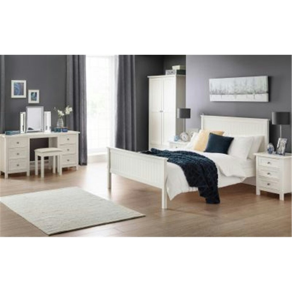 image 1 of Premier Pure White 3 Door Combination Wardrobe