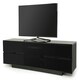 image 3 of Centurion Supports AVITUS ULTRA Remote Friendly BeamThru Gloss Black with 4-Black Drawers 32"-65" Flat Screen TV Cabinet Black