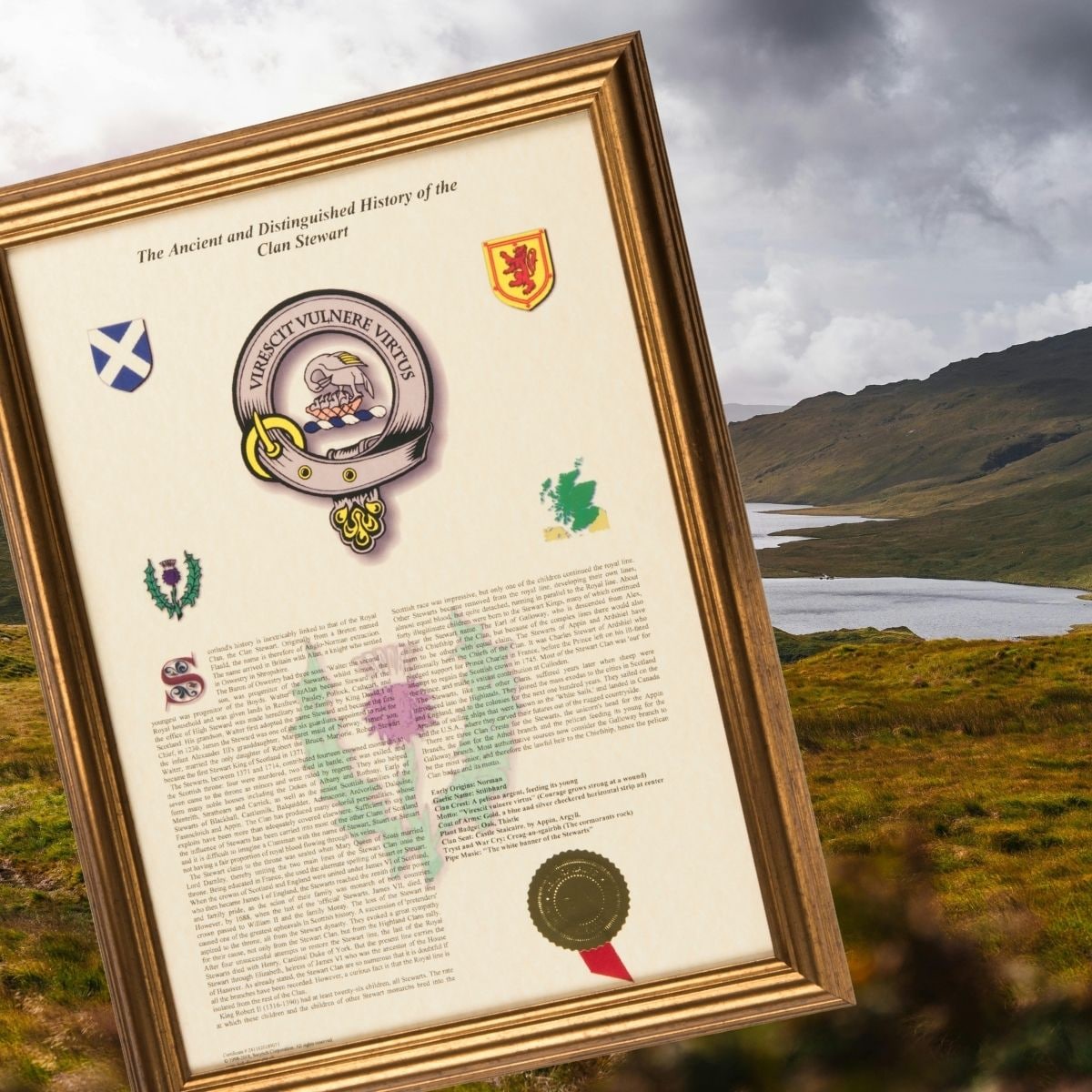 Hall of Names Scottish Clan History Print | Size: A3