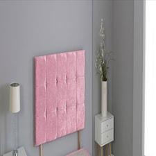 Crushed Velvet Pink Cube Headboard Pink | 6FT Superking 20"inch Headboard