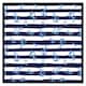 image 2 of Blue anchors on navy striped background (Picture Frame) White | L