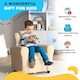 image 8 of HOMCOM Kids Recliner Chair w/ Cup Holder, PU Leather Children Lounger, Beige 