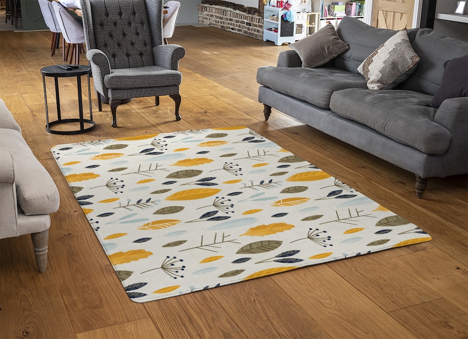 image 1 of Autumn Floral Illustrations Rug | Multi