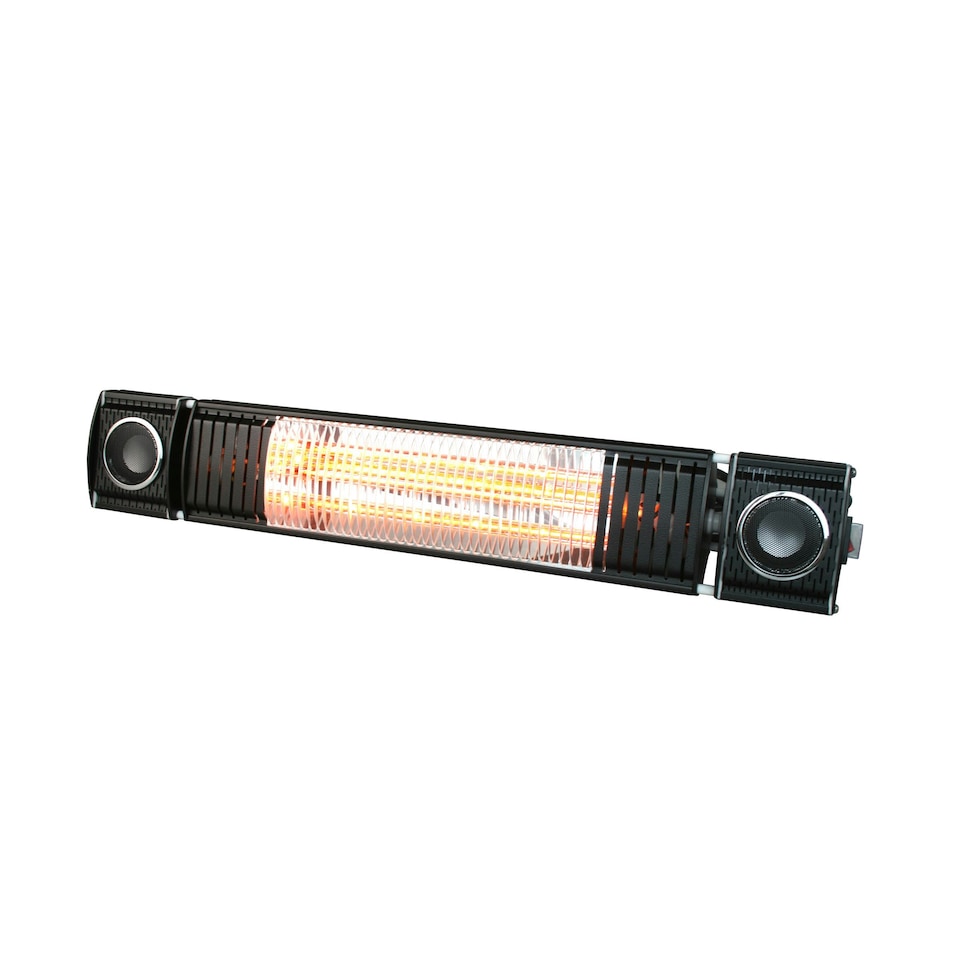 image 1 of BHS 2000W Wall Radiant Heater with Speaker, Black