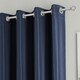 image 2 of Supersoft Navy Single Door Curtain 66 x 84 inch (168 x 214 cm) Room Darkening Eyelet Thermal Noise Reducing Single Door Curtain