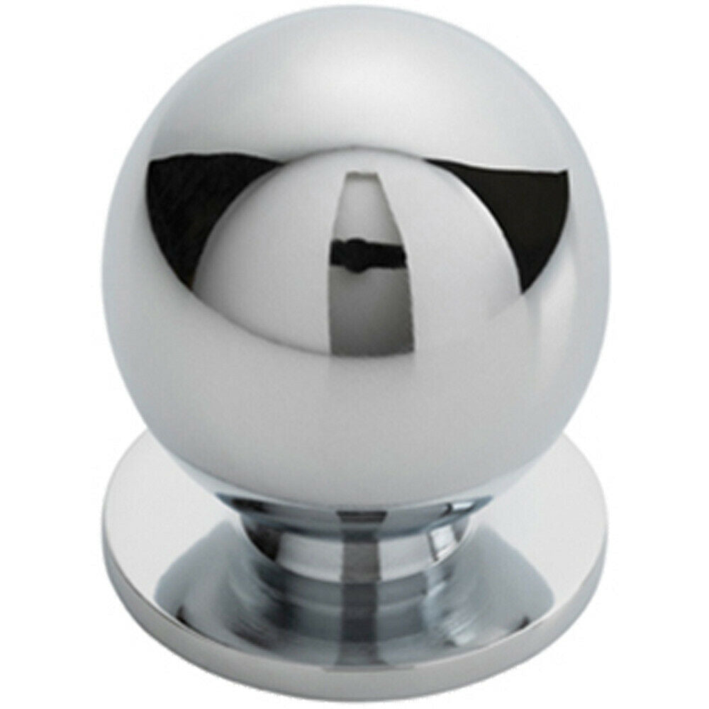 Loops Solid Ball Cupboard Door Knob 30mm Diameter Polished Chrome Cabinet Handle