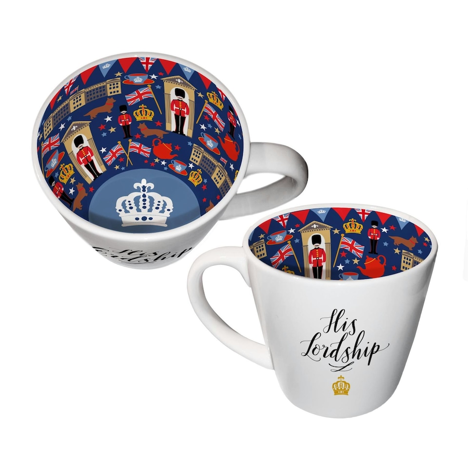 Two Up Two Down Ceramic Drinks Mug His Lordship 250ml | Multi | 21