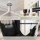 image 5 of Hanging Chair Malika, Boho Style, Load Capacity 150kg | Black | black | One Size | 1