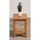 image 2 of Oslo Solid Oak Lamp Table for Living Room | Brown | Light Oak