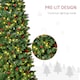 image 5 of HOMCOM 7FT Prelit Pencil Christmas Tree w/ LED Light, Berry, Xmas Decoration