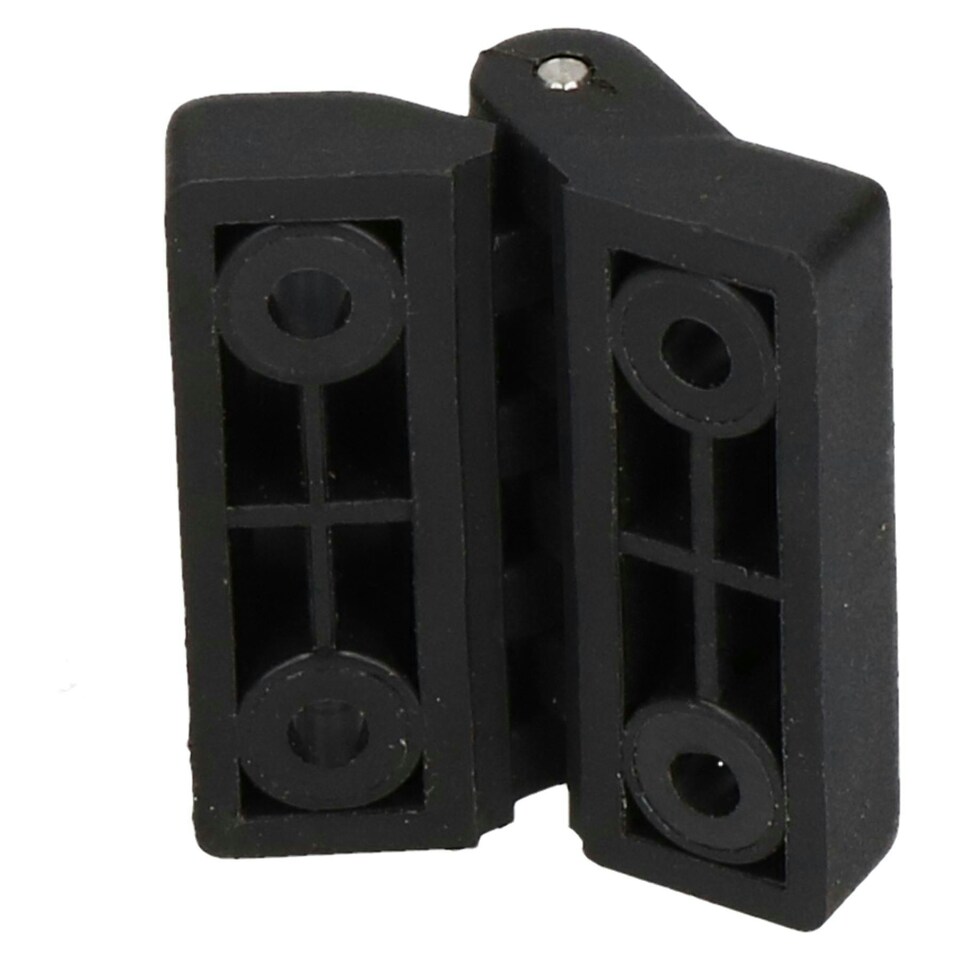 image 1 of 4 Pack Black Polyamide Hinge Reinforced Plastic 39x39mm Italian Made Industrial Black