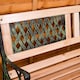 image 4 of Garden Vida 3 Seater Garden Bench Outdoor Patio Seating, Twin Cross Style
