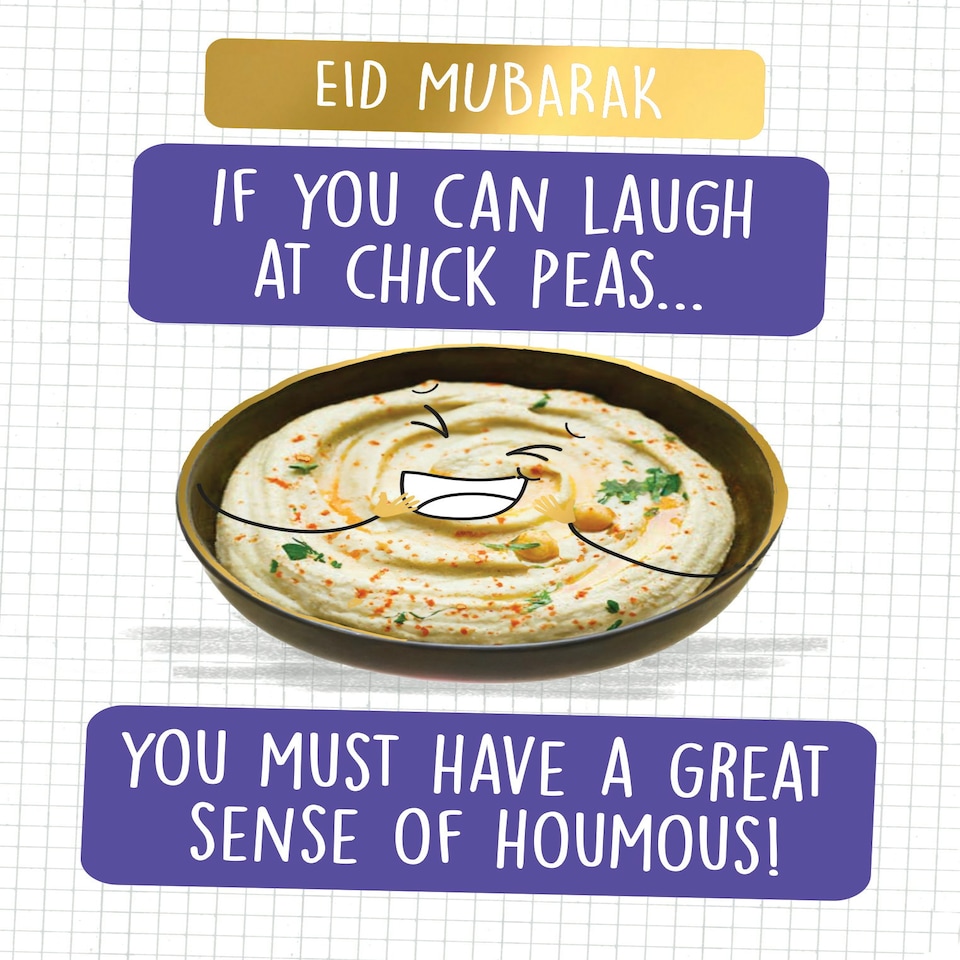 image 1 of A Great Sense Of Houmous! - Funny Eid Card