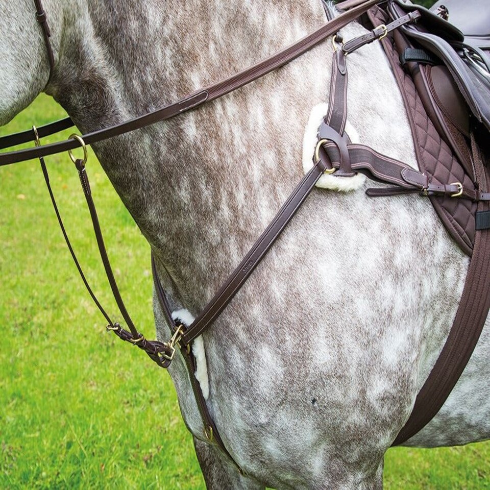 image 1 of Shires Salisbury Five Point Breastplate Brown | Size: X-Full
Colour: H.Brown