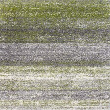 KUKOON Dark Green Striped Mottled Shaggy Area Rug 200cm x 290cm