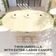 image 7 of Outsunny 45 m Patio Cantilever Roma Parasol Large DoubleSided Rectangular Garden Umbrella with Crank Handle 360 Cross Base for Bench Outdoor Khaki