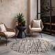 image 3 of Ted Baker Indoor Outdoor Crouch Round Abstract Rug
