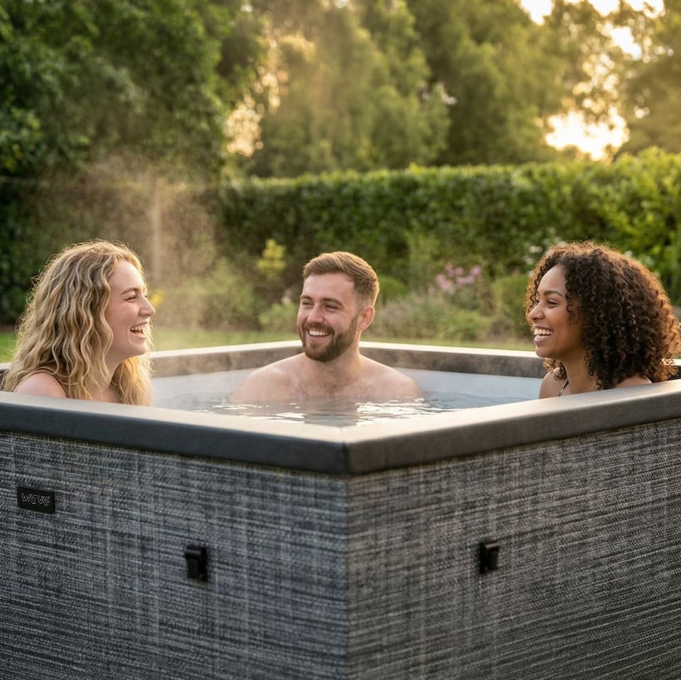 image 1 of Wave Garda 4 Person Eco Foam Hot Tub, Flint Grey