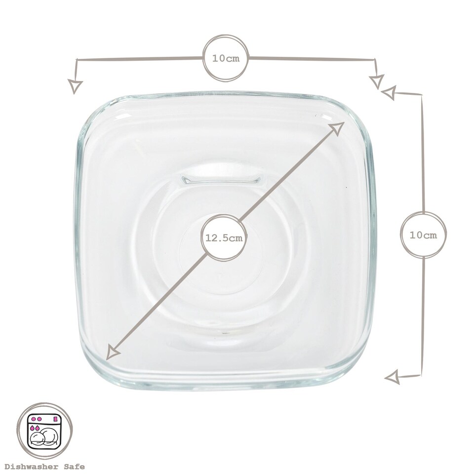 image 1 of LAV Cozy Glass Espresso Saucers - 12.5cm - Pack of 6 | Clear | Clear