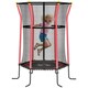 image 1 of HOMCOM 5.4FT Kids Trampoline w/ Enclosure Indoor Outdoor for 3-10 Years Red