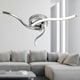 image 7 of First Choice Lighting Set of 2 Ara Chrome LED Flush Ceiling Lights Chrome