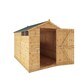 image 2 of 8 x 6 Feet Shiplap Security Apex Shed - Timber - L240.8 x W189.2 x H198.9 cm - Brown Brown
