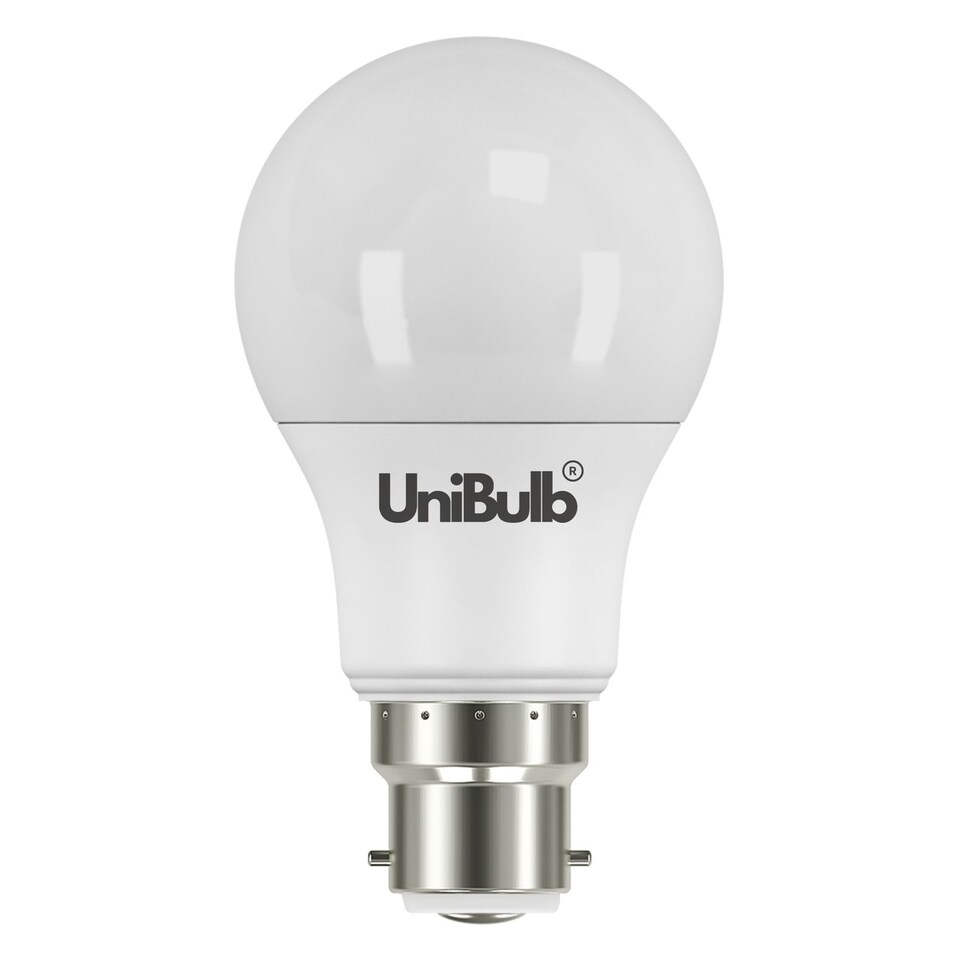 image 1 of UniBulb LED GLS B22 806lm 7.3W 3000K (Warm White) Light Bulb - Pack of 4