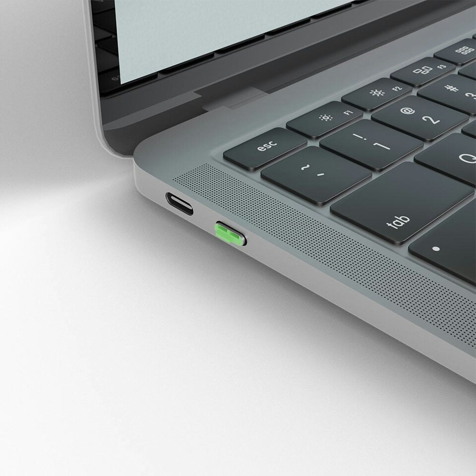 image 1 of USB-C Port Blocker Kit, Green (1x Key, 4x Locks)